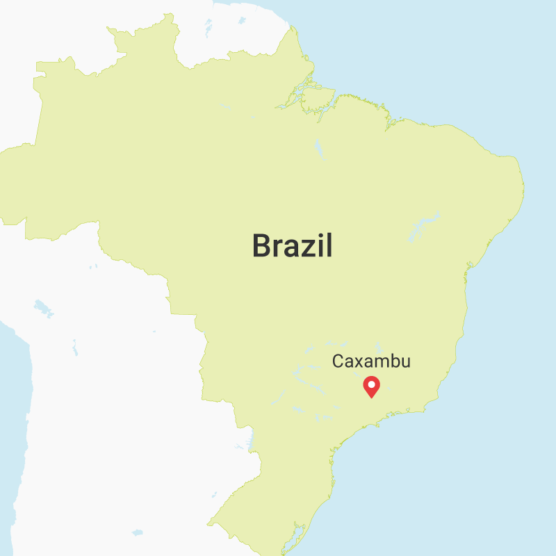 ブラジル  Caxambu 地図